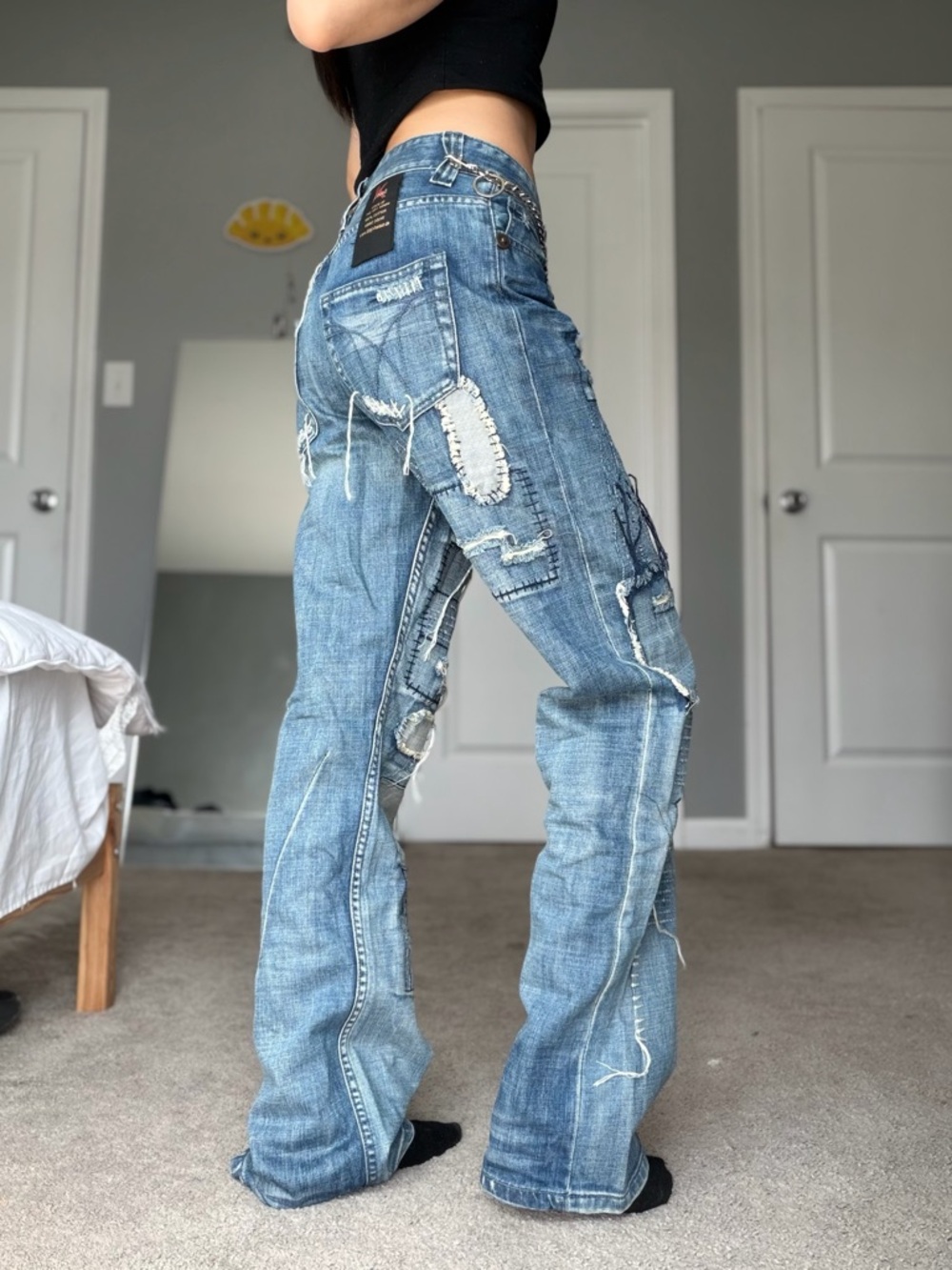 KINGZ 1 OF 1 Vintage Distressed Patchwork Denim